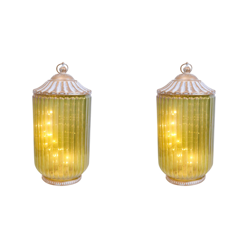 2PK LVD Lantern LED X-Large Vasey Decorative Lighting 23cm Home Decor