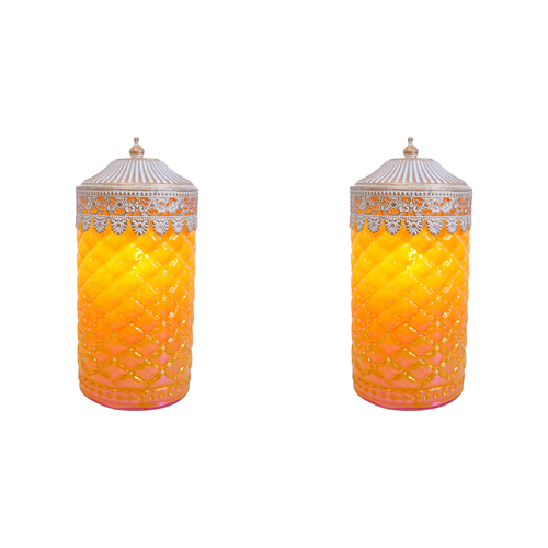 2PK LVD Lantern LED X-Large Vetti Decorative Lighting 20cm Home Decor