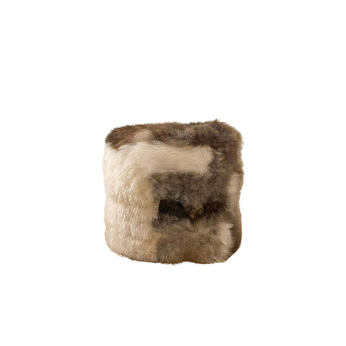 Auskin The Lhasa Sheepskin Ottoman 42x42cm - Natural