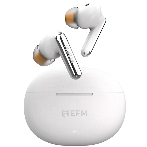 EFM Boston TWS In-Ear Earbuds/Earphones w/ Wireless Charging Case White