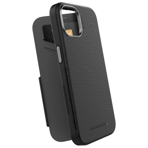 EFM Monaco Case w/ ELeather/D3O 5G For iPhone 14 Pro Black/Space Grey