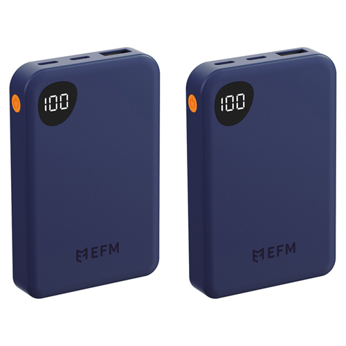 2PK EFM Essential 5000mAh Power Bank Digital Display Universal - Blue