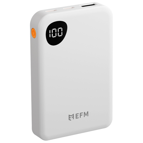 EFM Essential 5000mAh Power Bank Digital Display Universal - White