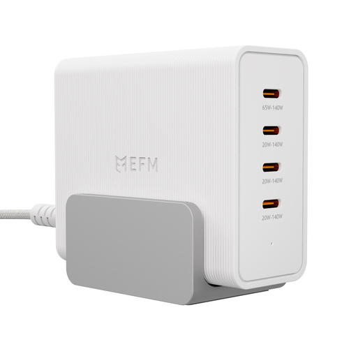 EFM 140W Desktop Power Station Laptop/Tablet Phone Charger - White