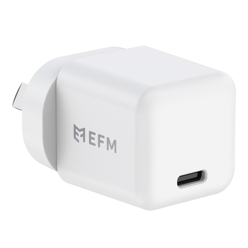 EFM Eco 20w Dual USB-C Port Wall Mobile Charger White