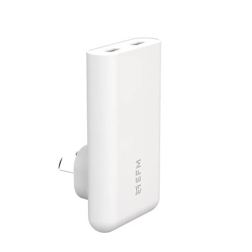 EFM 65W SlimLine Wall Charger w/ GaN PD & PPS - White