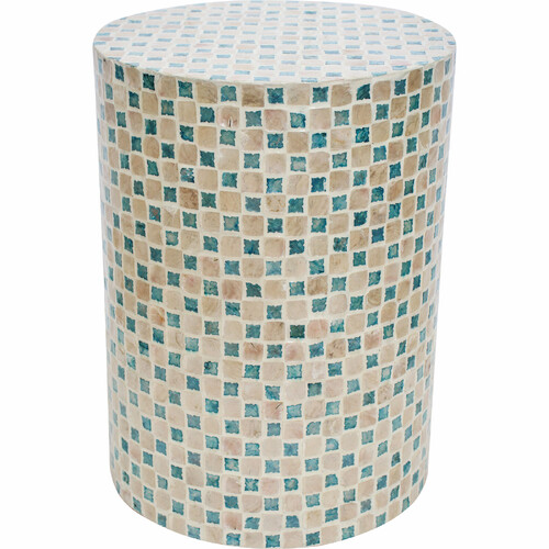 LVD Checker MDF/Capiz 35x47cm Table/Stool Home Furniture Cylinder