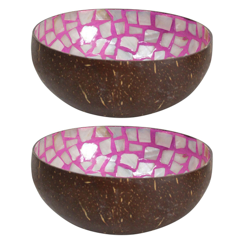 2PK LVD Musk 13cm Decorative Coco MOP Bowl Home Decor Round