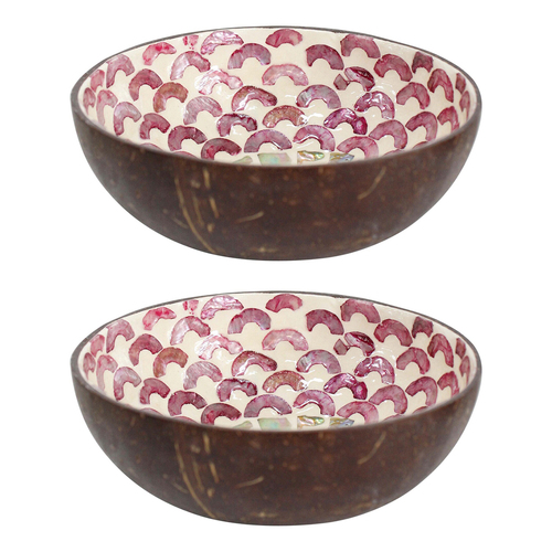 2PK LVD Lifesaver 13cm Decorative Coco MOP Bowl Home Decor Round