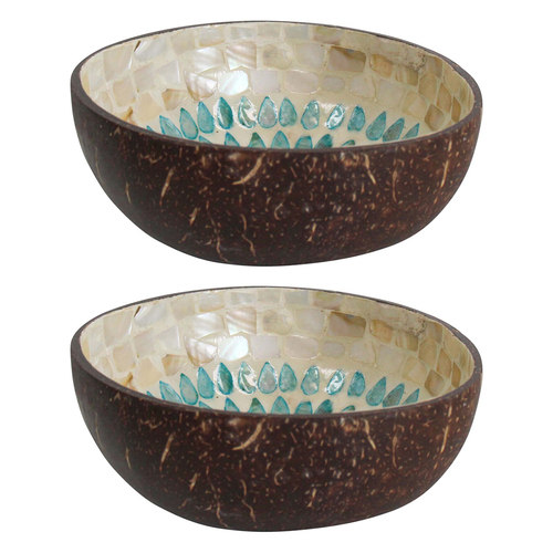 2PK LVD Sunflower 13cm Decorative Coco MOP Bowl Home Decor Round