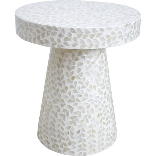 LVD Side Round Table Nord  Home/Lounge Decor 40x46cm- White