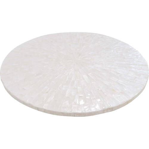 LVD Capiz Lazy Susan Home/Dining Decor 32cm Round White