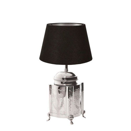 Belle Kensington Aluminium Table Lamp Base 30cm Small - Shiny Nickel