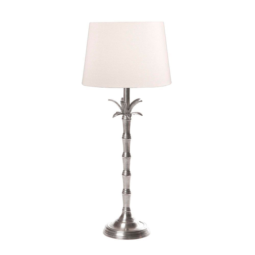 Belle Bahama Table Lamp w/ Brass Base Small 45cm - Silver