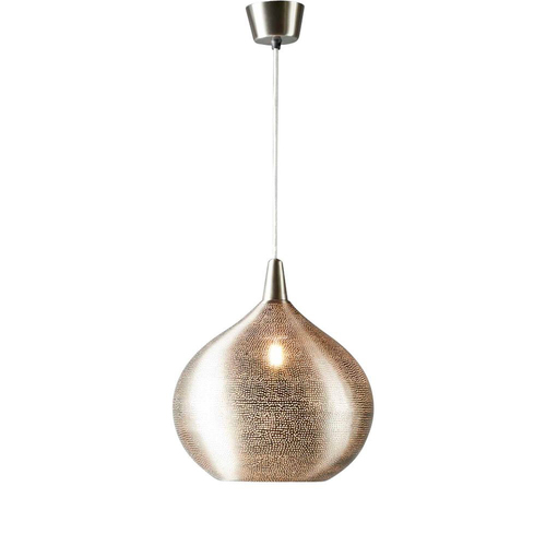 Belle Amstel Brass Ceiling Pendant Light Large 37cm - Silver