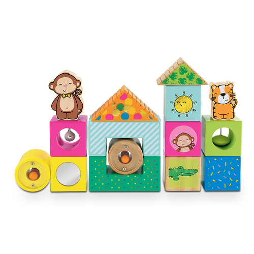 Early Learning Centre Wooden Activity Blocks Kids/Childrens Toy 12m+