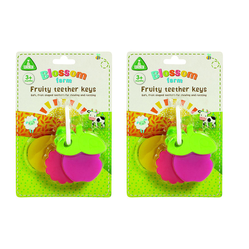 2PK ELC Blossom Farm Teether Fruit Keys Toy 0m+