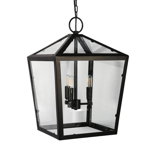 Belle Banson Iron Ceiling Pendant Light 54cm - Black