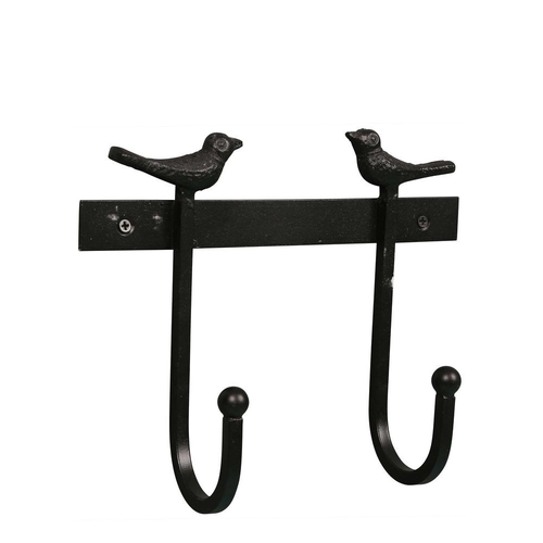 Belle Flinder Brass Wall Hook Hanger Medium 24cm - Black