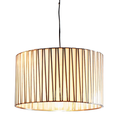 Belle Petaluma Iron/Glass Ceiling Pendant Light 50cm - Brass