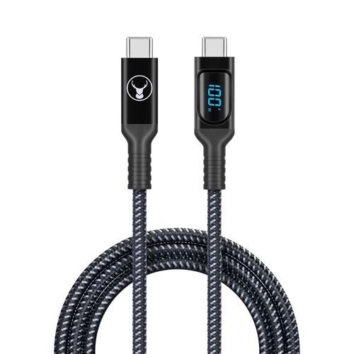 Bonelk 1.5m/100w USB-C to Type-C Long Life Digital Cable - Black