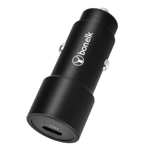 Bonelk Eco Series 25W PD USB-C Car Charger For iPhone/Samsung - Black