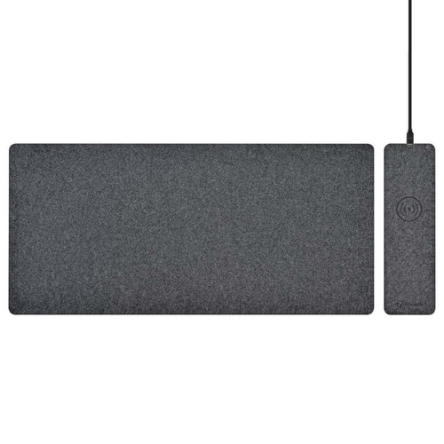 Bonelk Split Qi Wireless Charging Desktop Mouse Mat 82cm - Grey