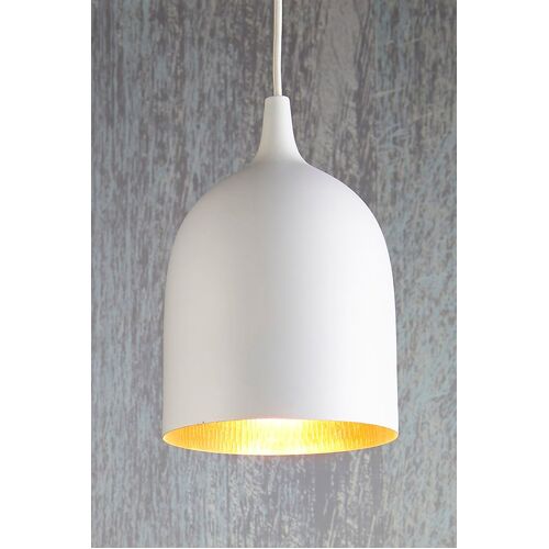 Belle Lumi-R Brass Ceiling Pendant Light Hanging Decor 27cm White