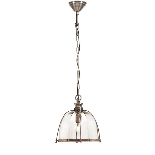 Belle Avery Brass/Glass Ceiling Pendant Light 36cm - Antique Silver