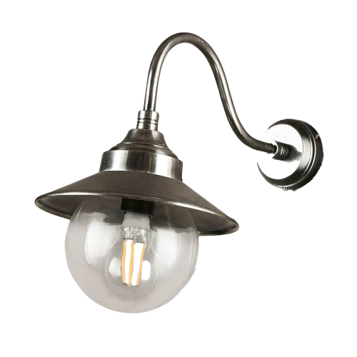 Belle Zermatt Outdoor Wall Light Fixture 30cm - Antique Silver