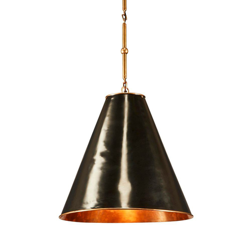 Belle Monte Carlo Brass Ceiling Pendant Light Large 60cm - Black