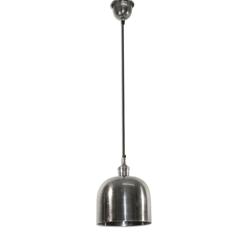 Belle Delta Brass Dome Ceiling Pendant Light Medium 23cm - Antique Silver