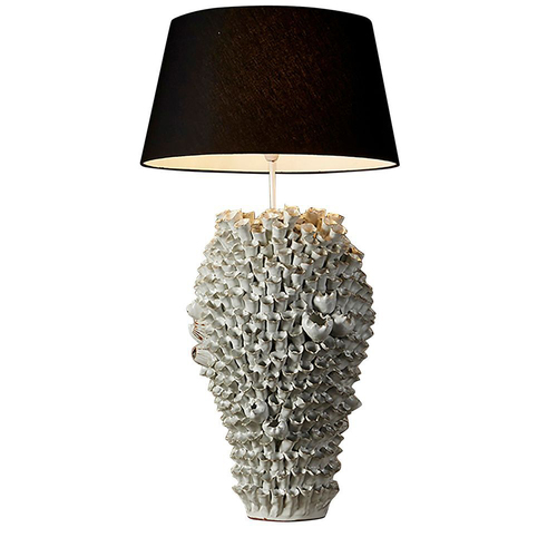 Belle Singita Table Lamp w/ Ceramic Base 64cm - White