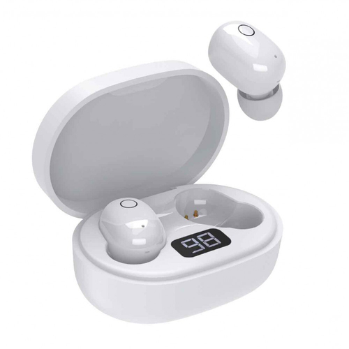 Laser TWS ENC Mini Wireless Bluetooth Earbuds w/ Charging Case - White