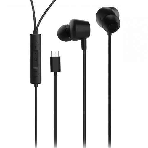 Laser Wired In-Ear ANC USB-C Earphones For Phone/Tablet/Laptop Black 1.2m