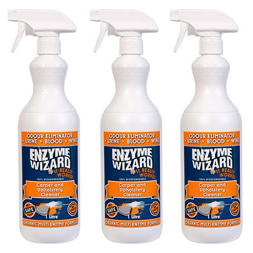 3x Enzyme Wizard Spray Carpet Cleaner 1L