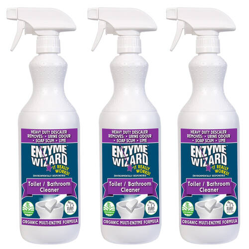 3x Enzyme Wizard Toilet Bowl 1L RTU Spray