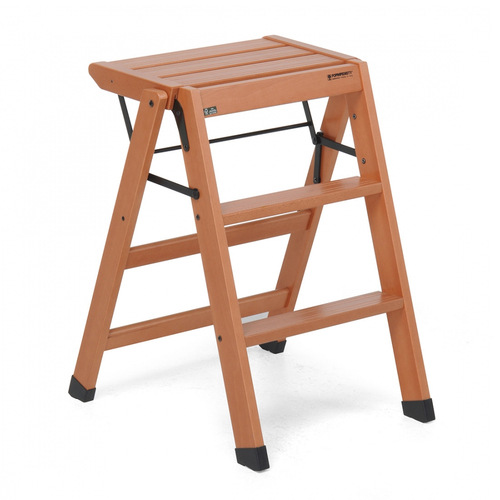 Foppapedretti Losgabello Wood Step Stool Walnut 64x51x47cm