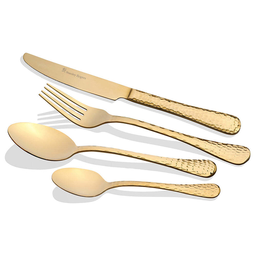 Stanley Rogers Bolero Champagne Gold 24pc Cutlery Family Dinner Set