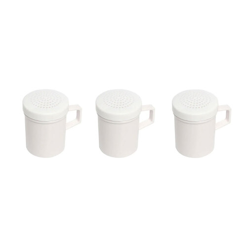 3PK Eterna Plastic Condiment/Spices Kitchen Shaker Container - White