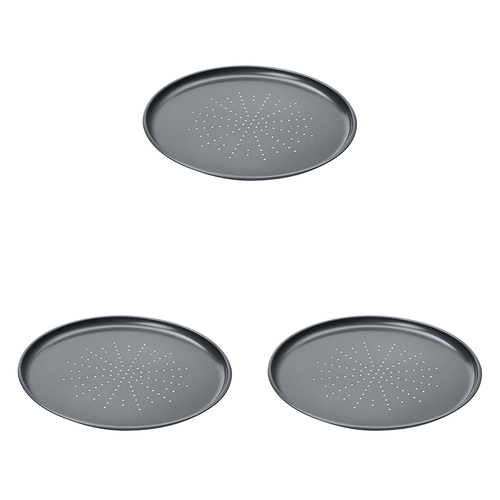 3PK Wiltshire Easybake Round Pizza Pan Crisper 31x1.5cm