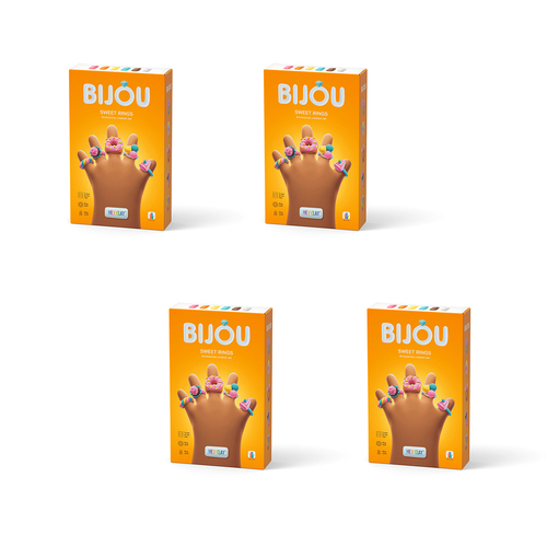 4PK Hey Clay Bijou Sweet Rings Kids/Childrens Play Toy 3+