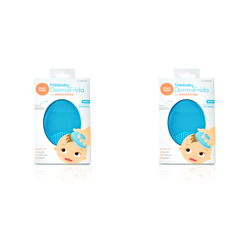 2PK Frida Baby/Infant Toddler Grooming Head to Toe Bath Brush 0m+ - Blue