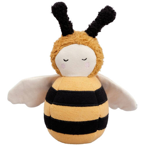 Fabelab Organic Soft Cotton Tumbler Bee Baby/Infant Toy 18cm 0y+