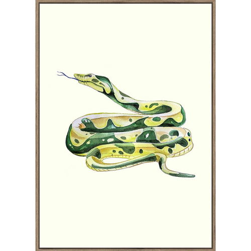 Rayell Framed Kids Artwork Snake Natural Cream 50x70cm