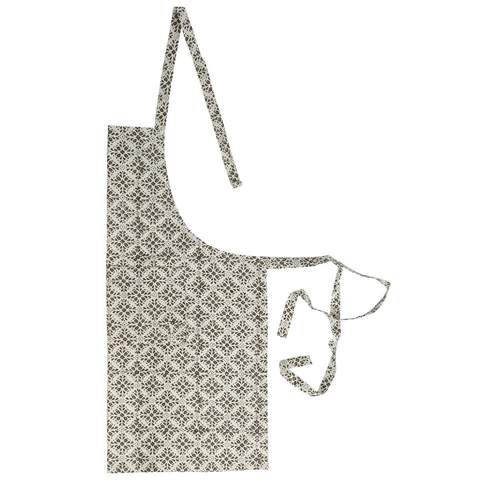 Belle Cyra Lace Print Cotton Home/Kitchen Dining Apron 92x85cm - Grey