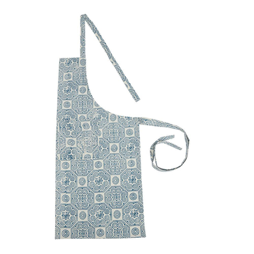 Belle Malta Mosaic Cotton Kitchen Cooking Apron 92x85cm - Blue