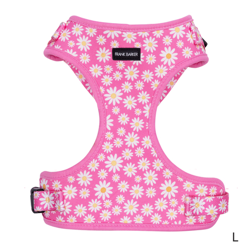 Splosh Frank Barker L Pink Daisies Dog Harness Adjustable 27cm