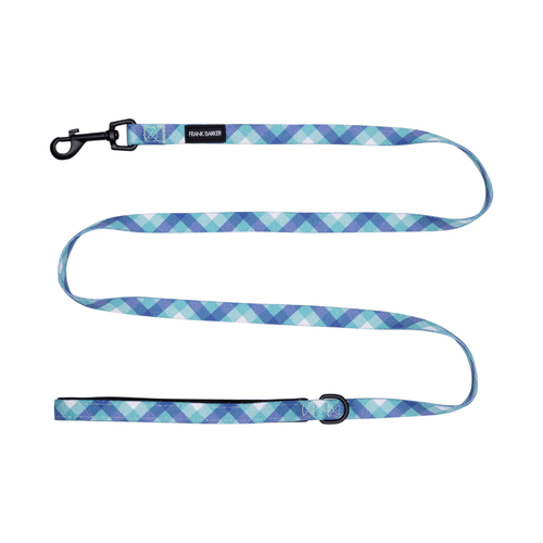 Splosh Frank Barker Teal Gingham XS-S Dog Lead 143cm