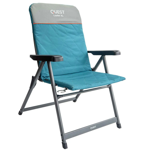 Quest Loafer 103cm Folding Camp Chair w/ Armrests XL - Blue